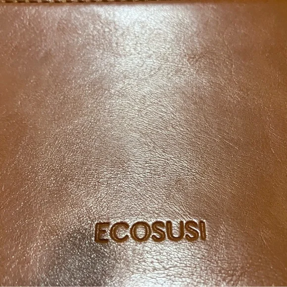 ECOSUSI Brown Vegan Leather Messenger bag with Bow Detail - Picture 4 of 8